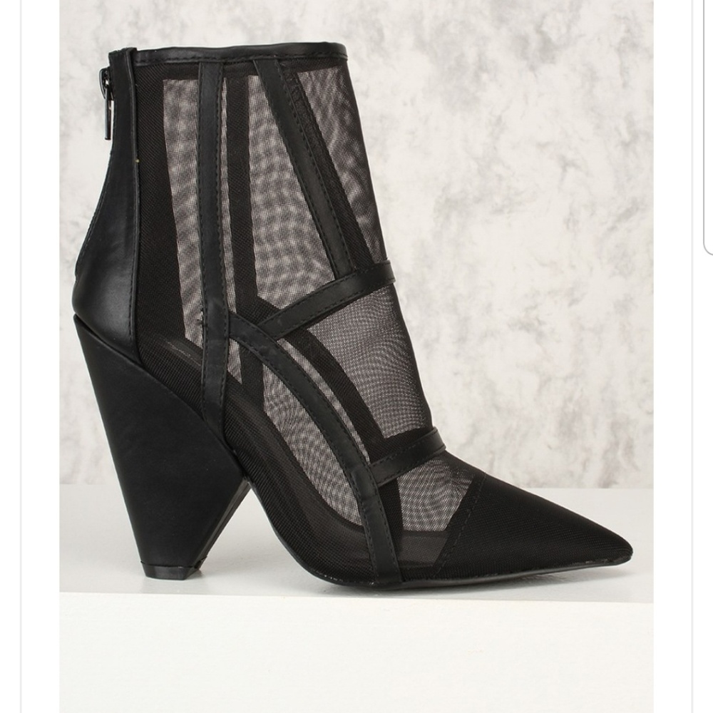 Black Mesh Bootie